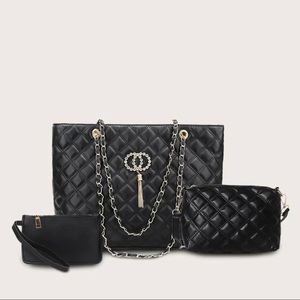 NWT Quilted Rhinestone Purse